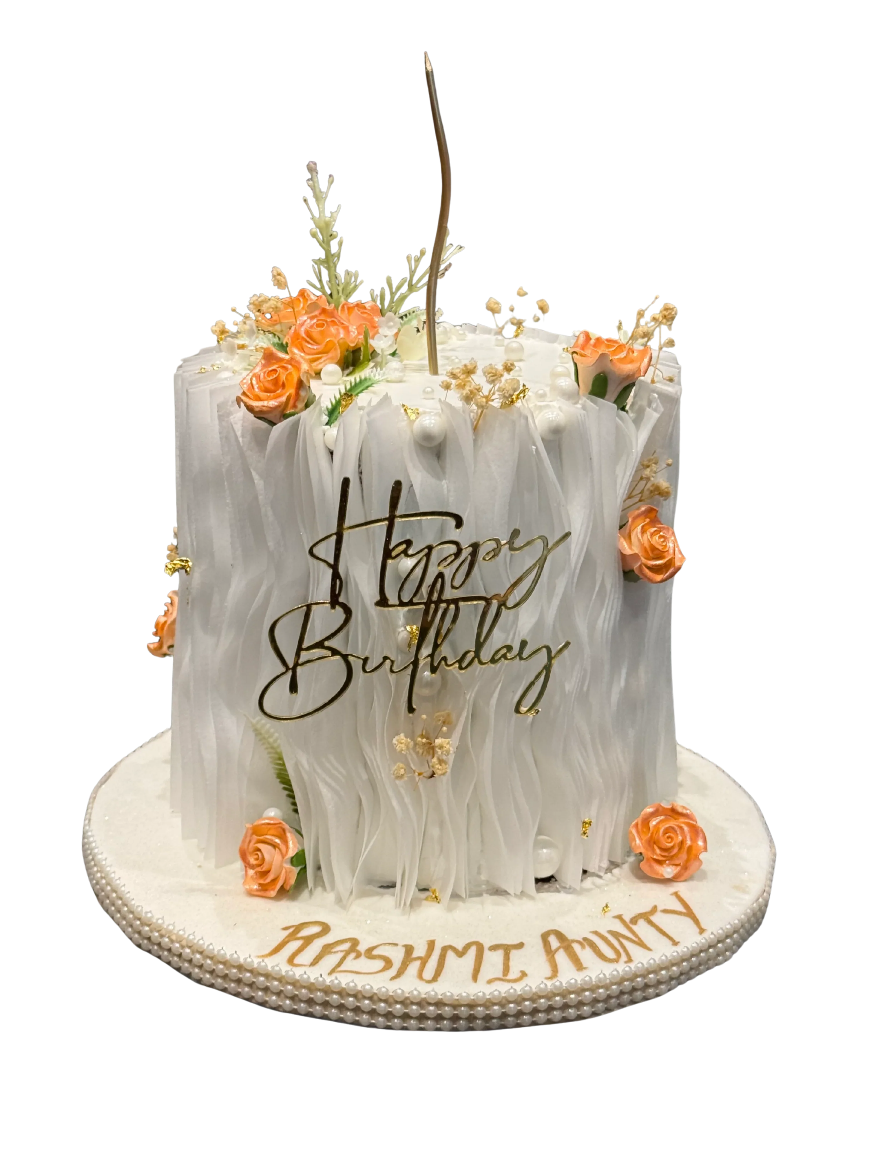 Wavy Wafer Floral Cake