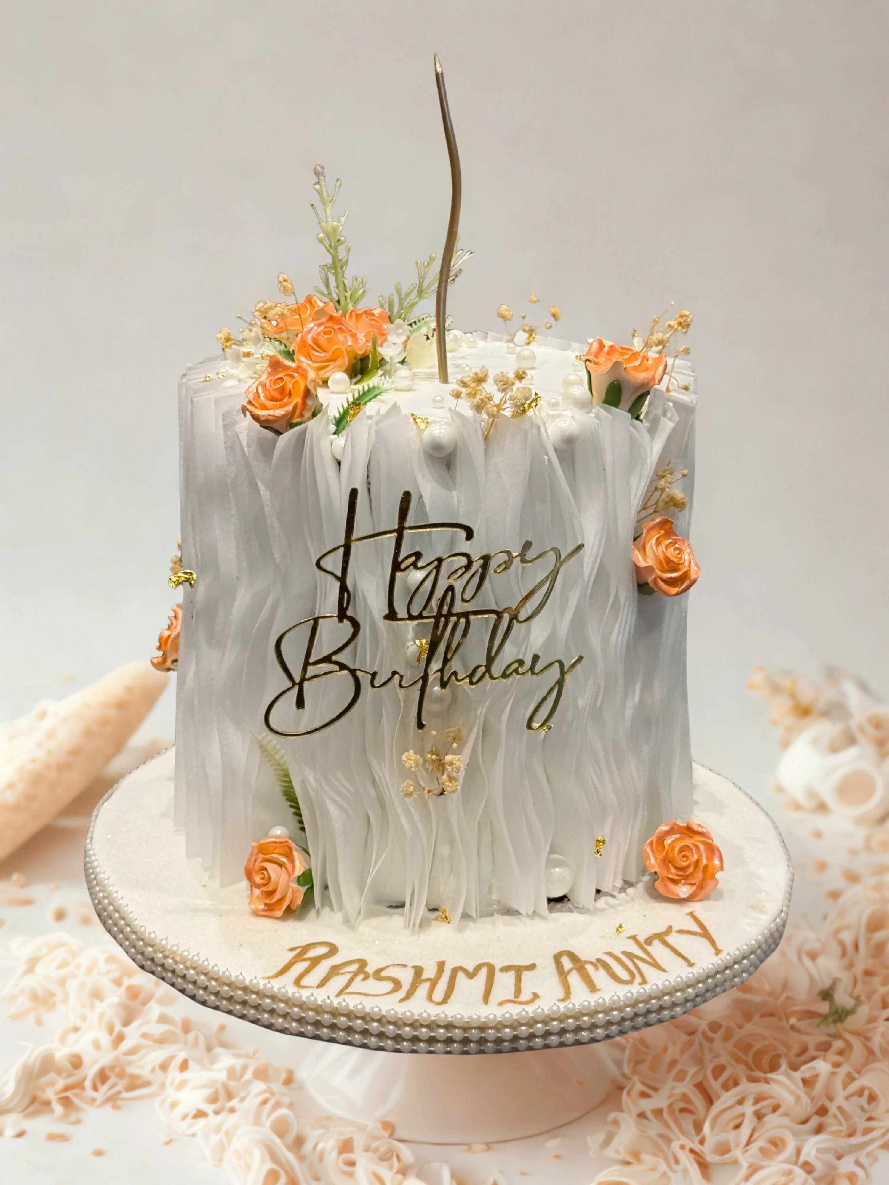 Wavy Wafer Floral Cake - Image 3