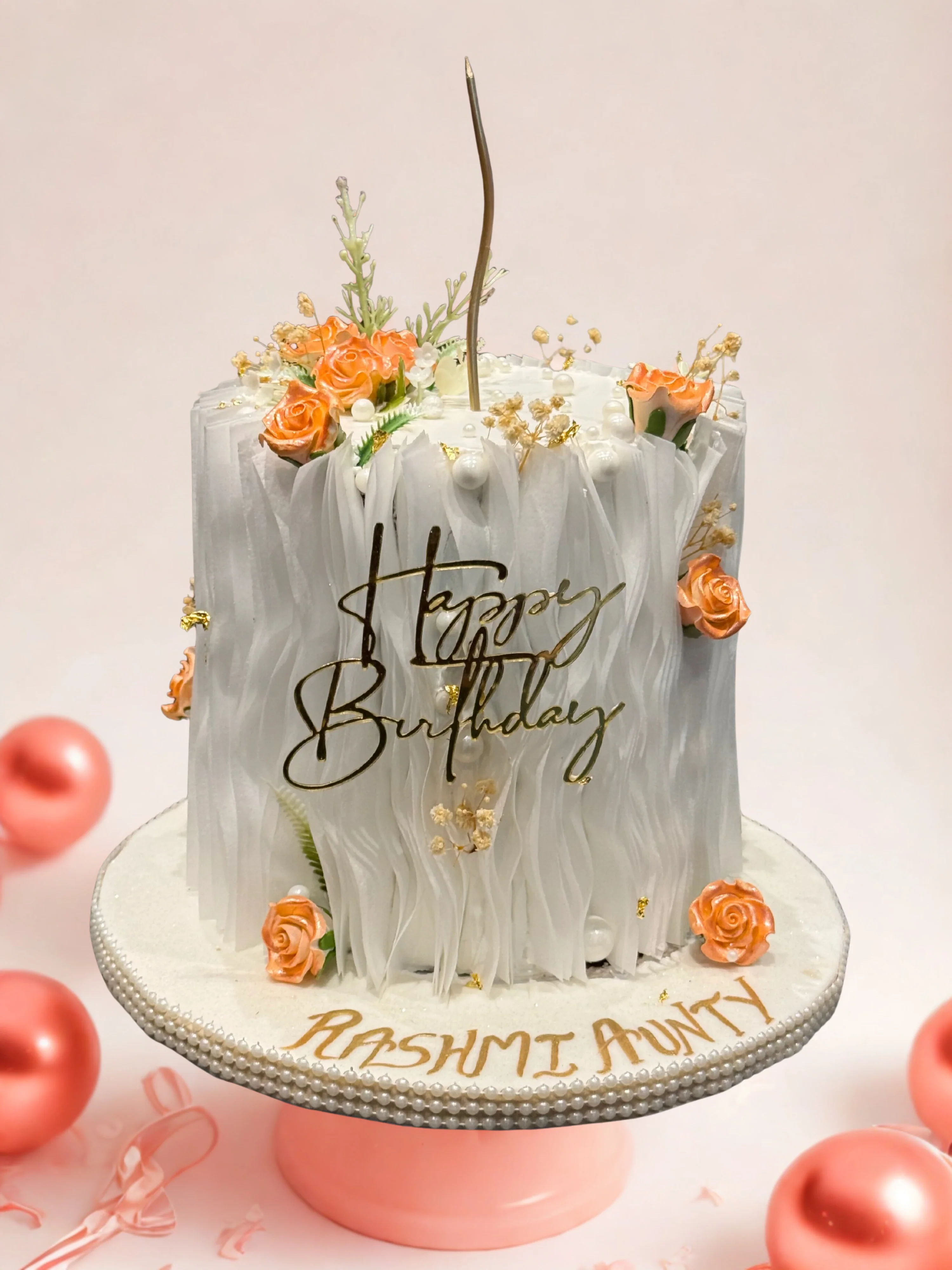 Wavy Wafer Floral Cake - Image 4