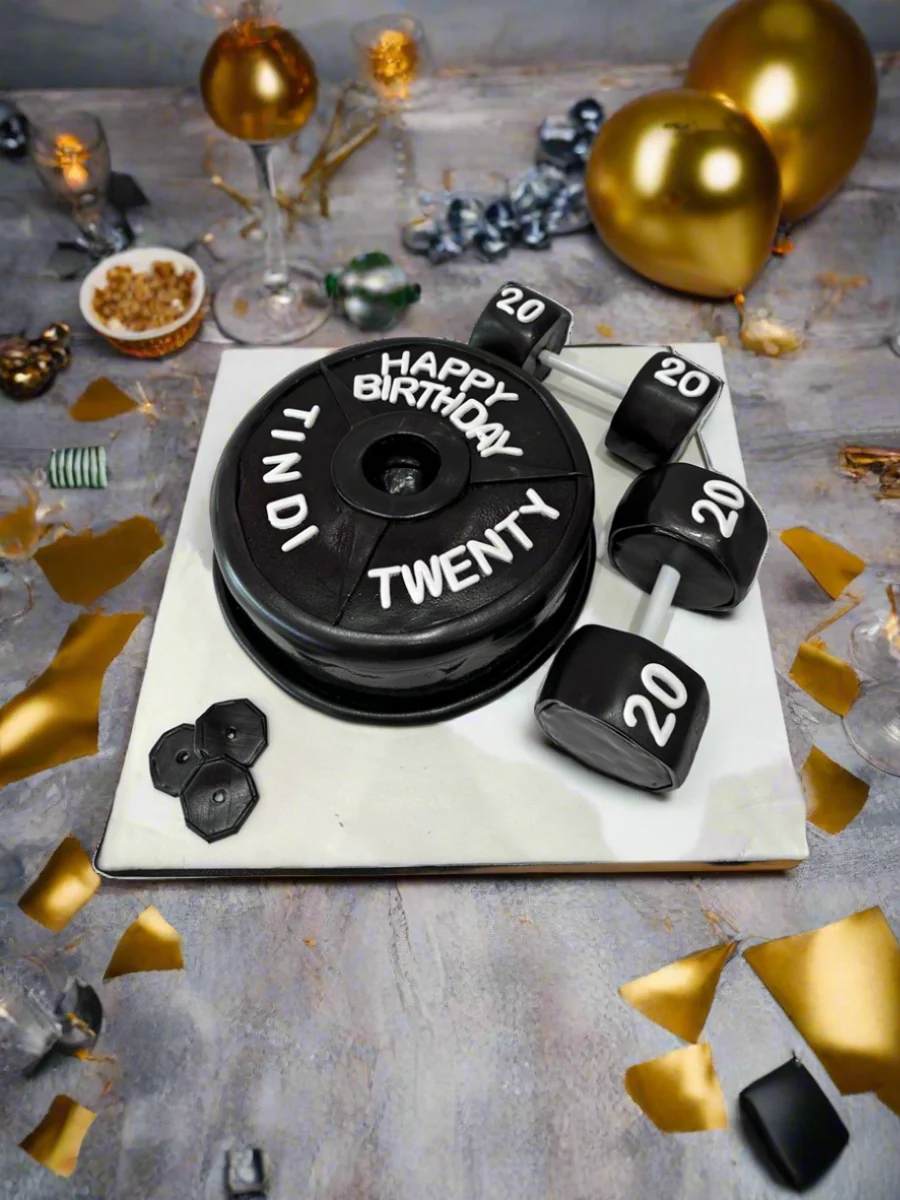 Weight Molded Gym Fondant Cake - Image 2