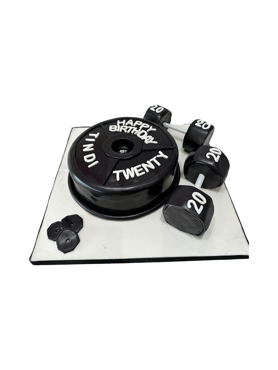 Weight Molded Gym Fondant Cake - Image 4