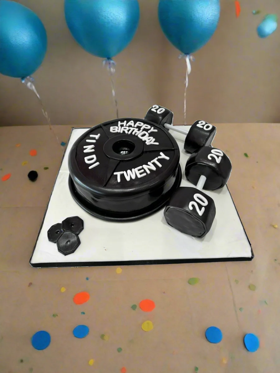 Weight Molded Gym Fondant Cake - Image 5