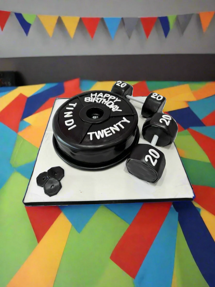 Weight Molded Gym Fondant Cake - Image 7