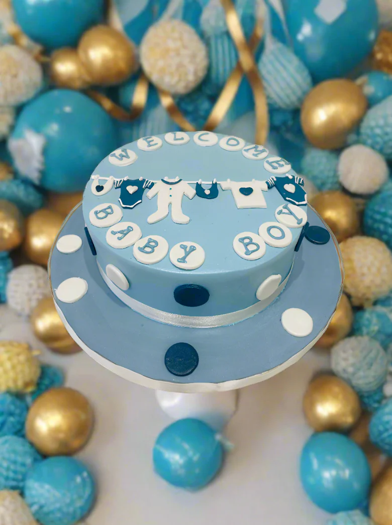 Welcome Baby Cream Cake - Image 2