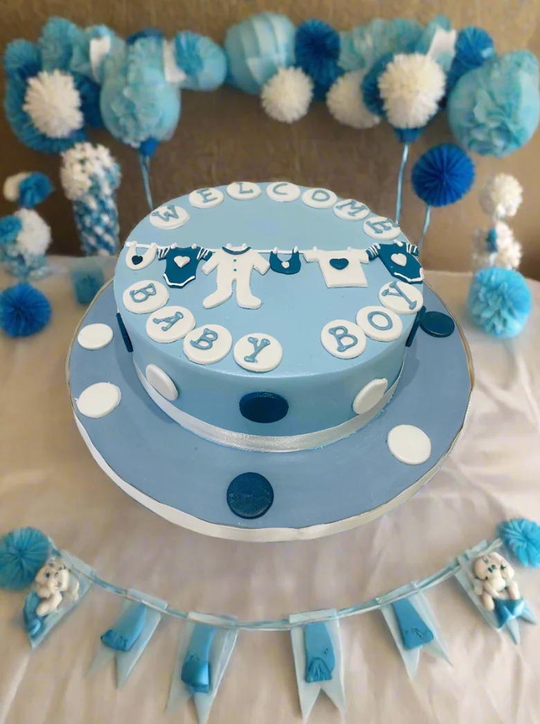 Welcome Baby Cream Cake - Image 4