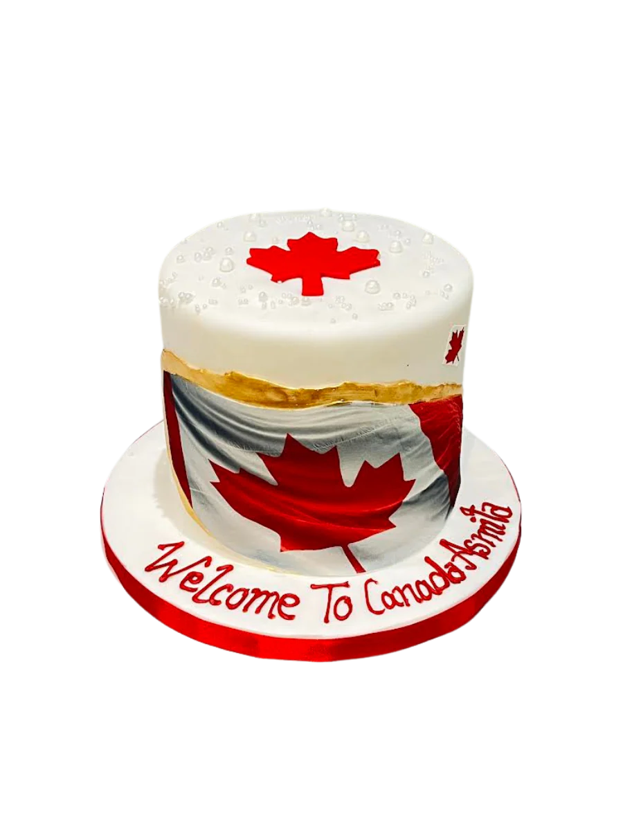 Welcome To Canada Fondant Cake