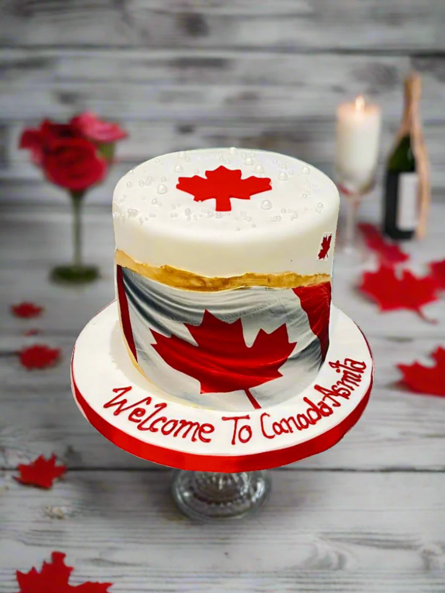 Welcome To Canada Fondant Cake - Image 2