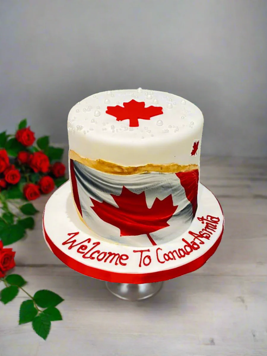 Welcome To Canada Fondant Cake - Image 4