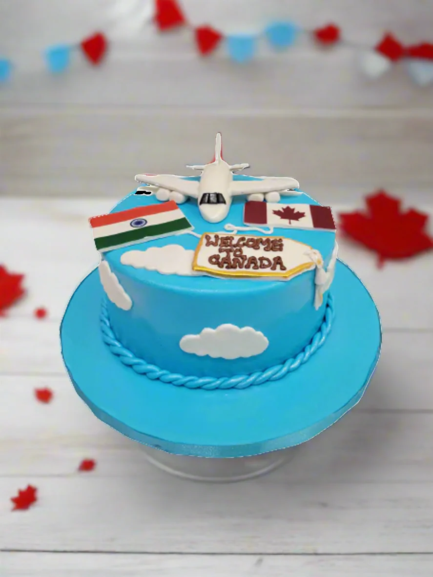 Welcome To Canada Plane Fondant Cake - Image 3