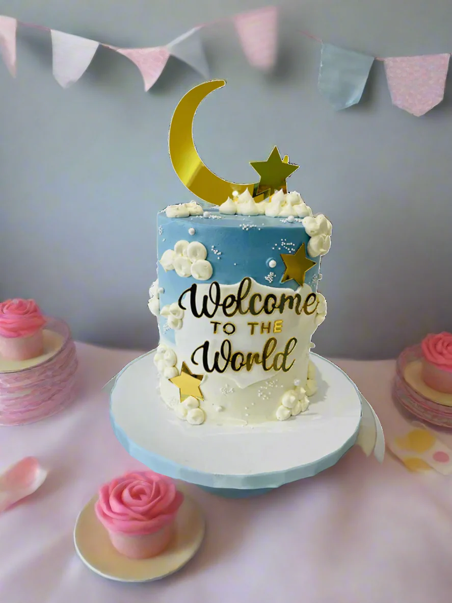 Welcome To The World Cream Cake - Image 2