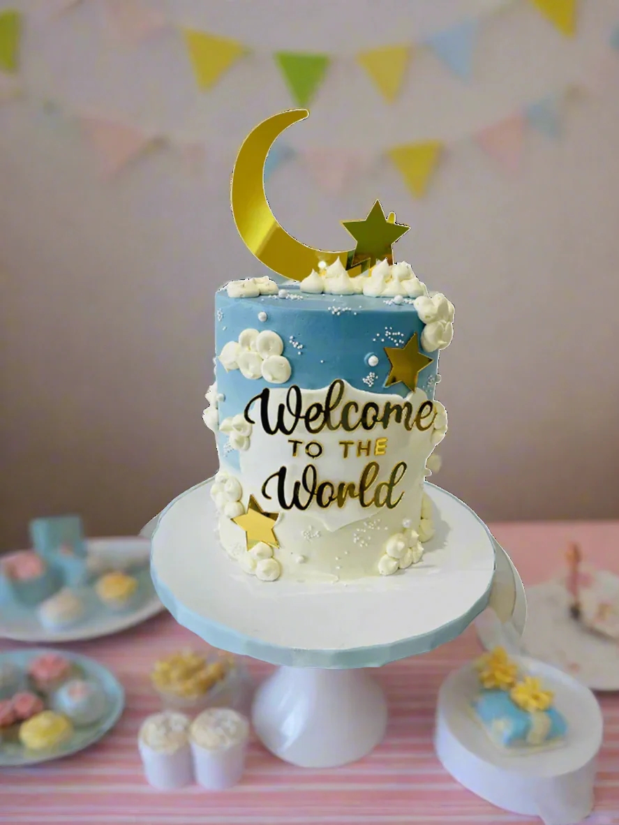 Welcome To The World Cream Cake - Image 3