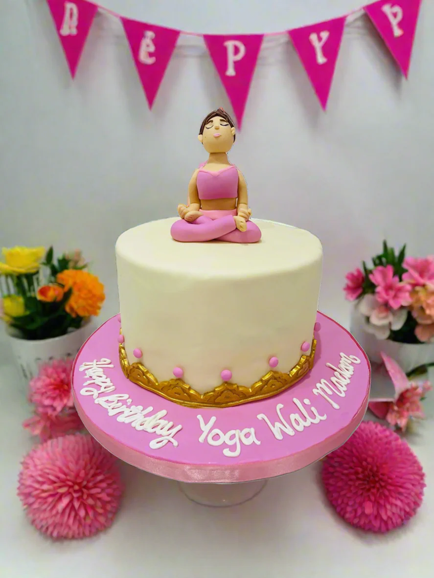 Yoga Fondant Cake - Image 2