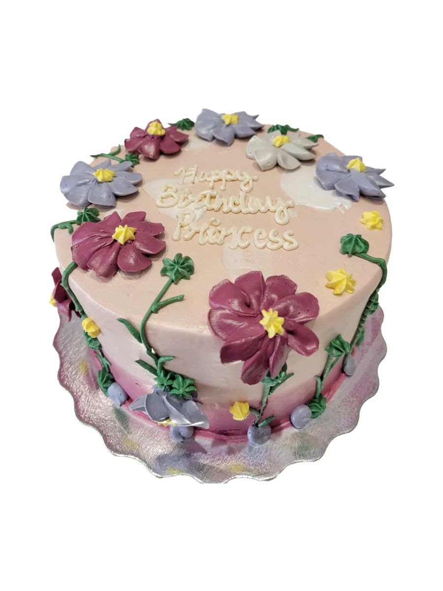 Zoey Flower Cream Cake - Image 5