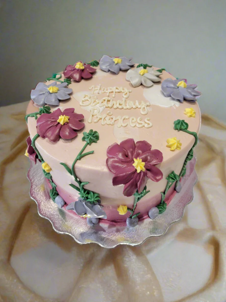 Zoey Flower Cream Cake - Image 6