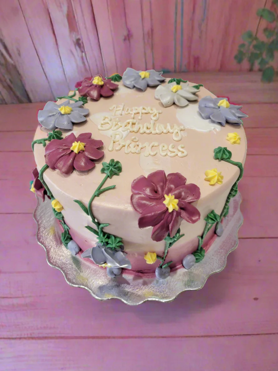 Zoey Flower Cream Cake - Image 7