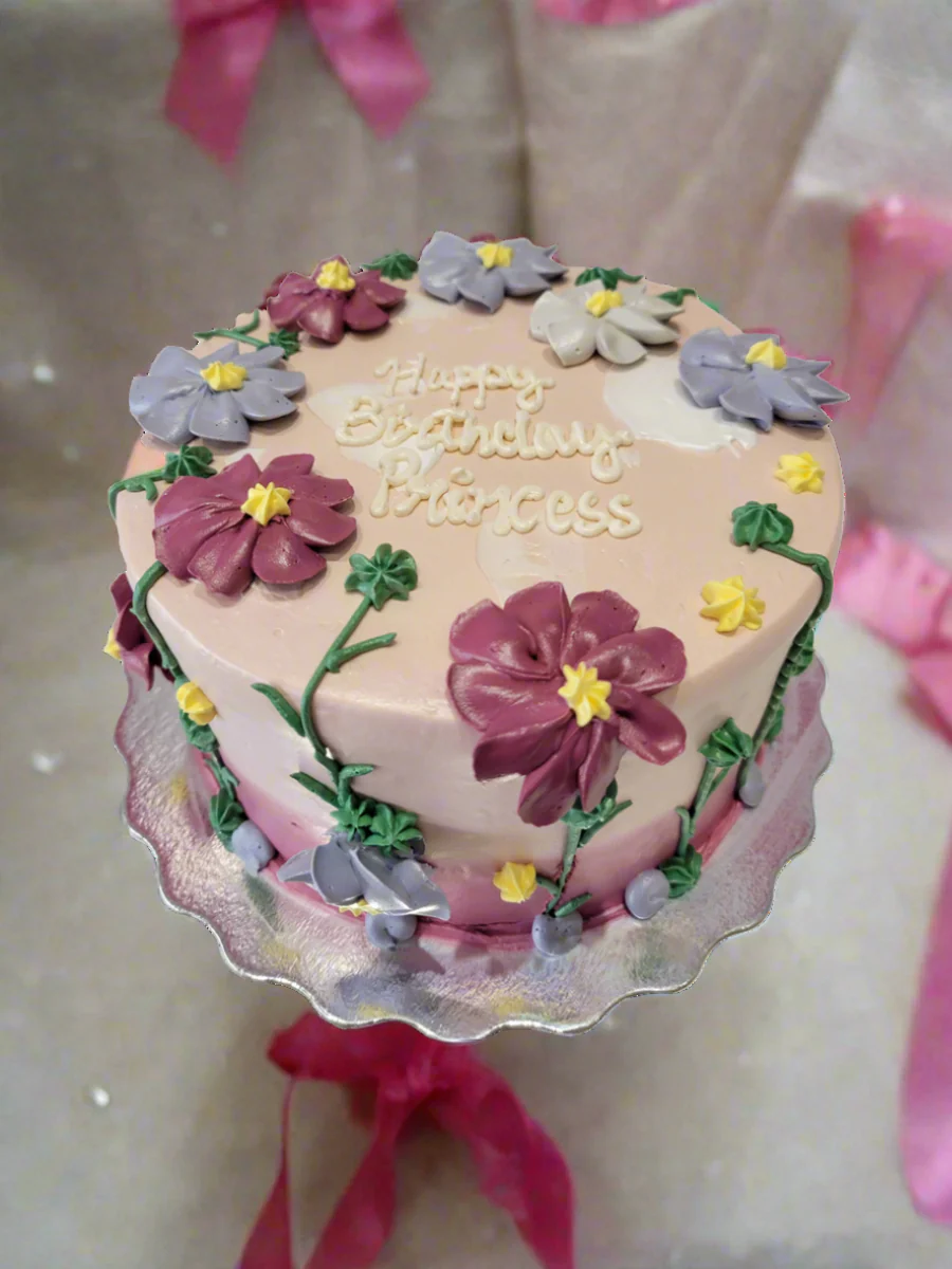 Zoey Flower Cream Cake - Image 8