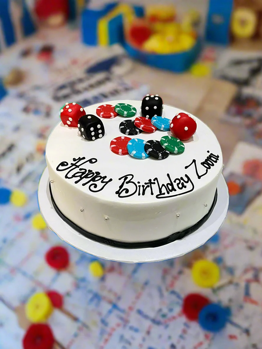 Zooni Poker Cream Cake - Image 2