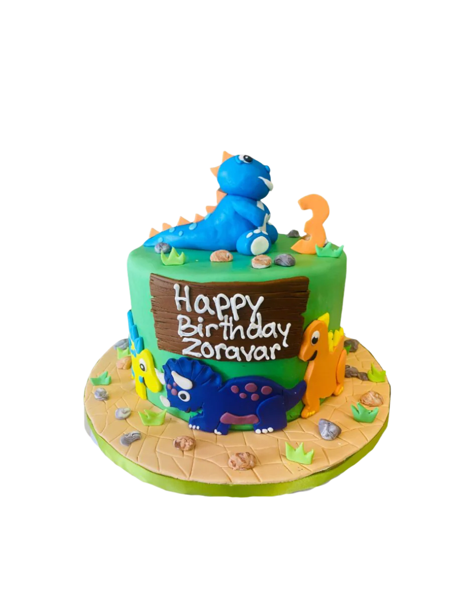 Zoravar Dino Fondant Birthday Cake