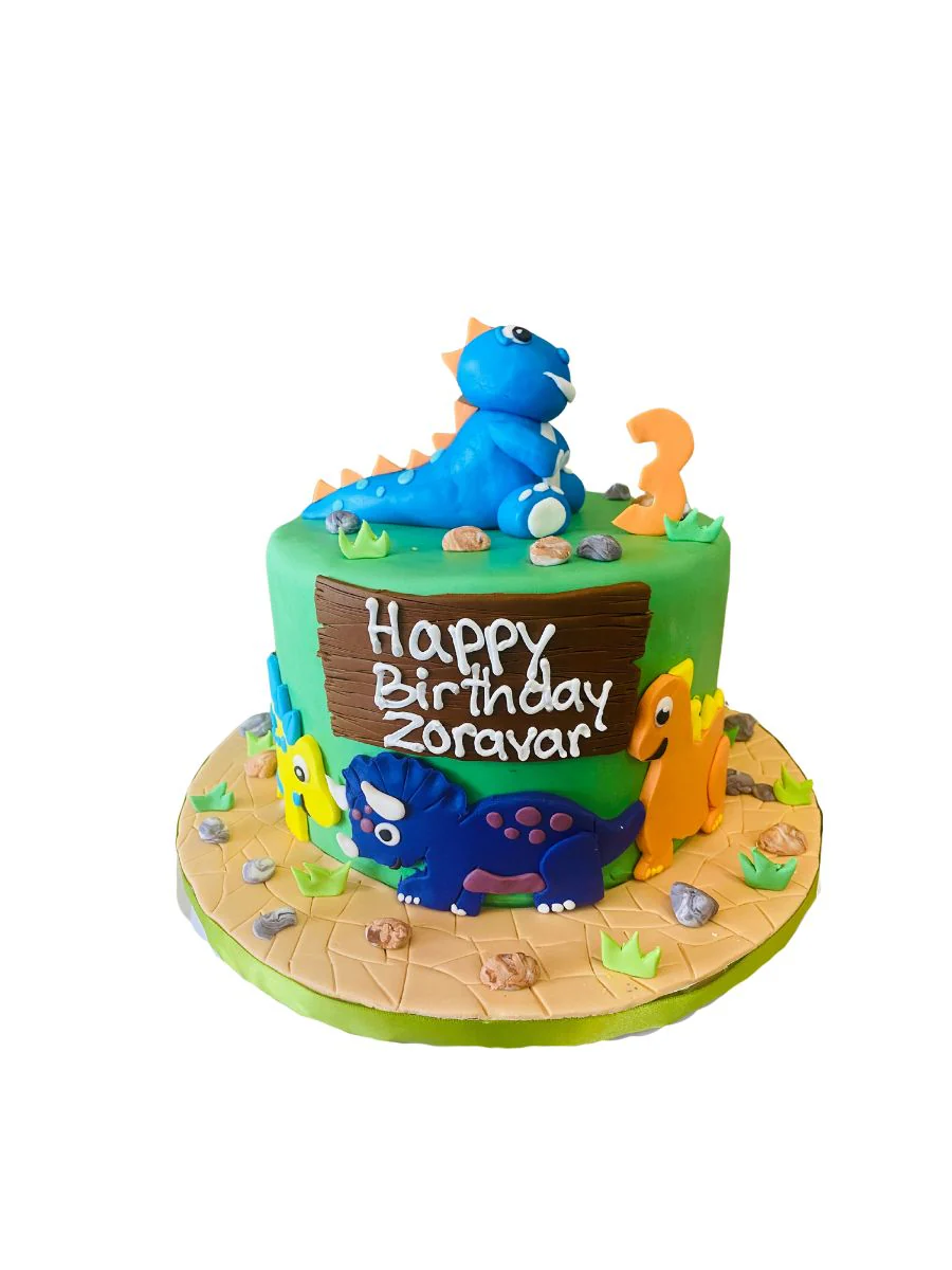 Zoravar Dino Fondant Birthday Cake - Image 6