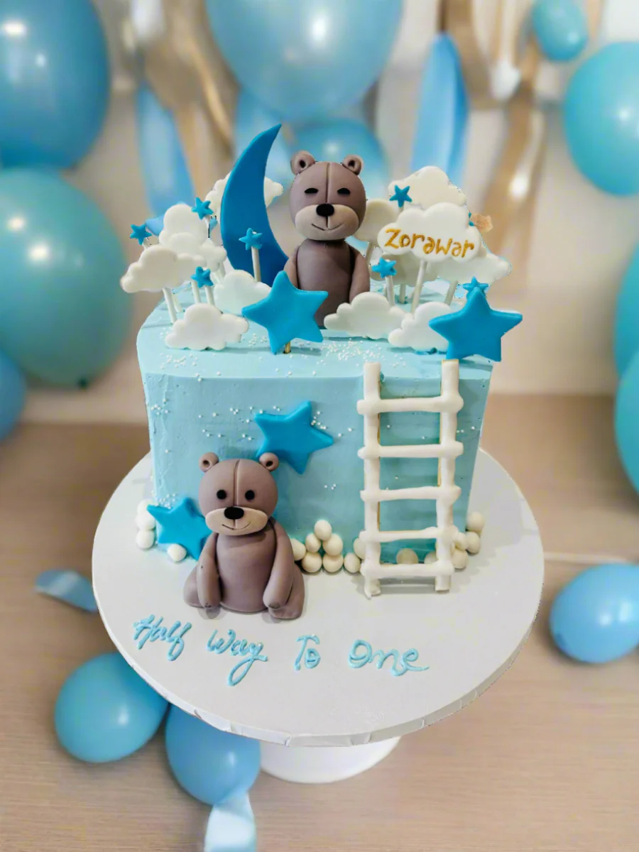 Zorawar Teddy Half Birthday Cake - Image 2