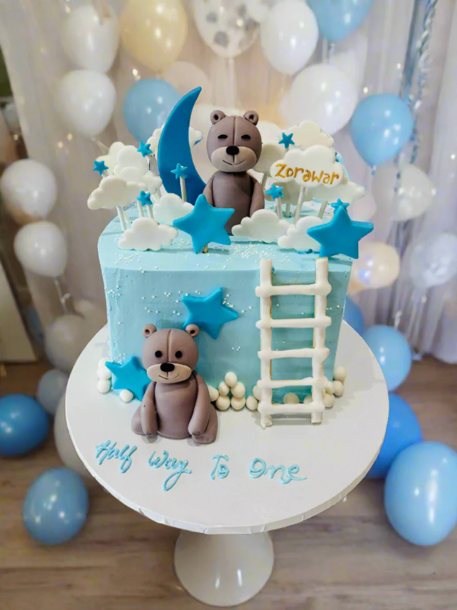 Zorawar Teddy Half Birthday Cake - Image 3
