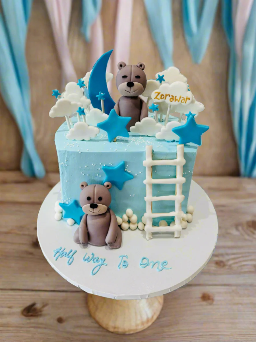 Zorawar Teddy Half Birthday Cake - Image 4